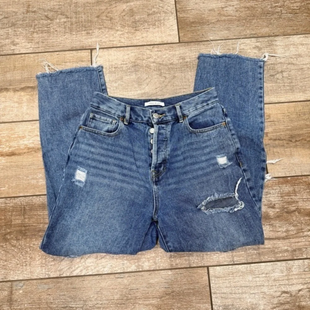 PacSun | High Rise Button Fly Straight Distressed Jeans - Picture 1 of 6